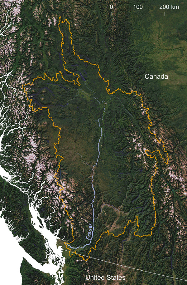 Fraser River watershed © Greg Fiske, WHRC